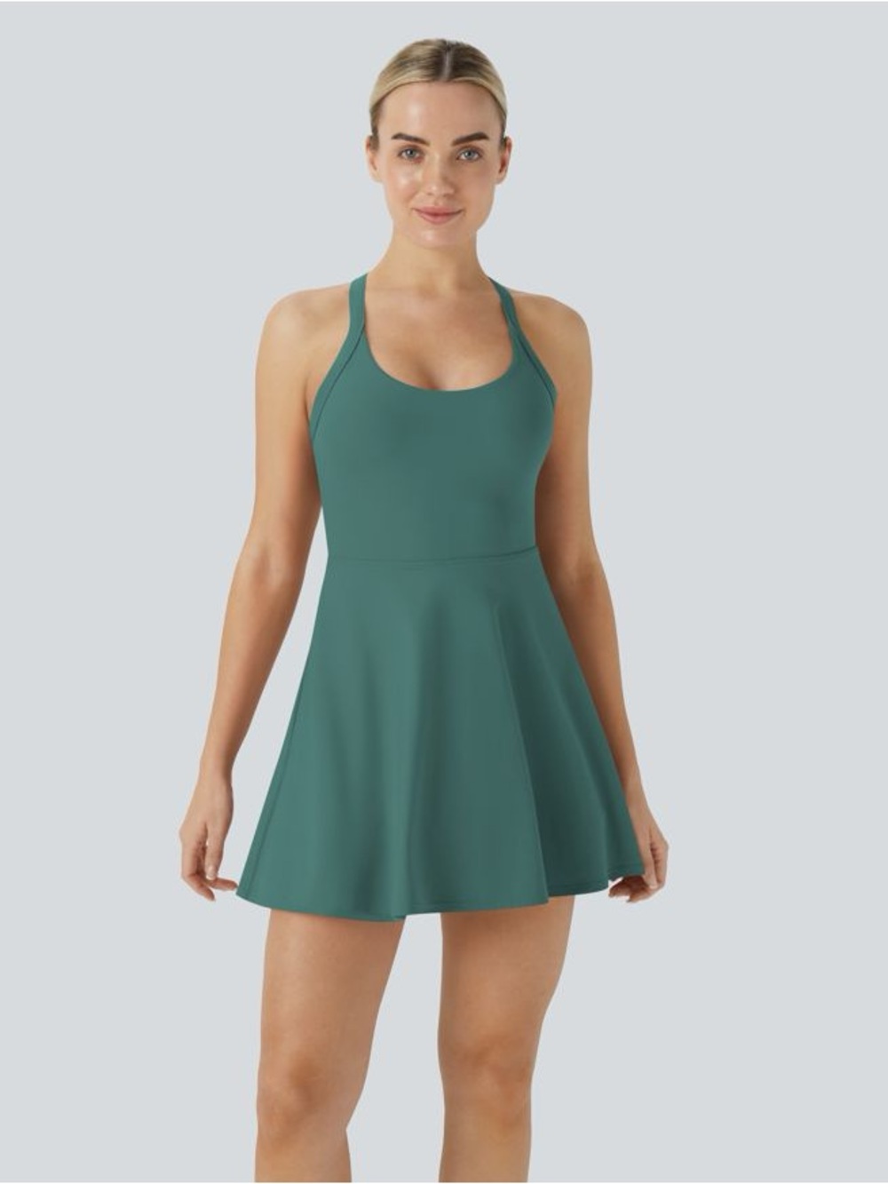Halara SoftlyZero Teal Green Sport Dress